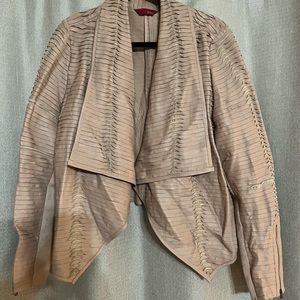 G.I.L.I. Women's Leather Jacket in Beige